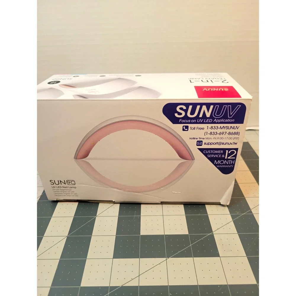 SUNUV SUN9C UV/LED Nail Lamp 24W 18 LEDs Timer Memory White w/Adapter